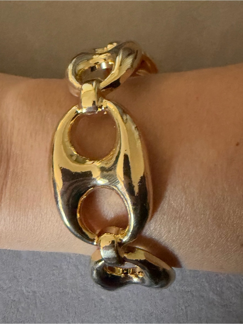 Gold Link Statement Bracelet - Women Jewelry